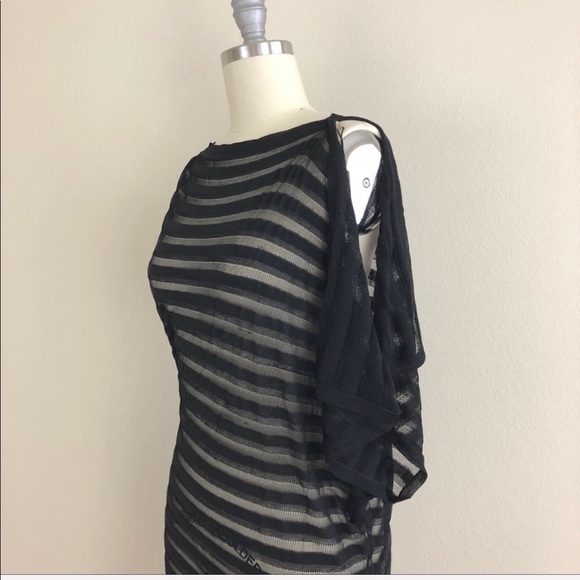 Elie Tahari Cashmere Silk Sheer Striped Tunic - Picture 2 of 4